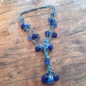 SEASIDE BLUE GLASS NECKLACE